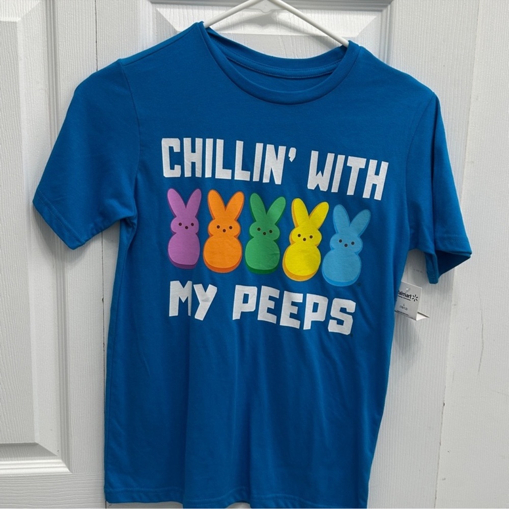 Blue Kids Short Sleeve Tee - Chillin' With My Peeps